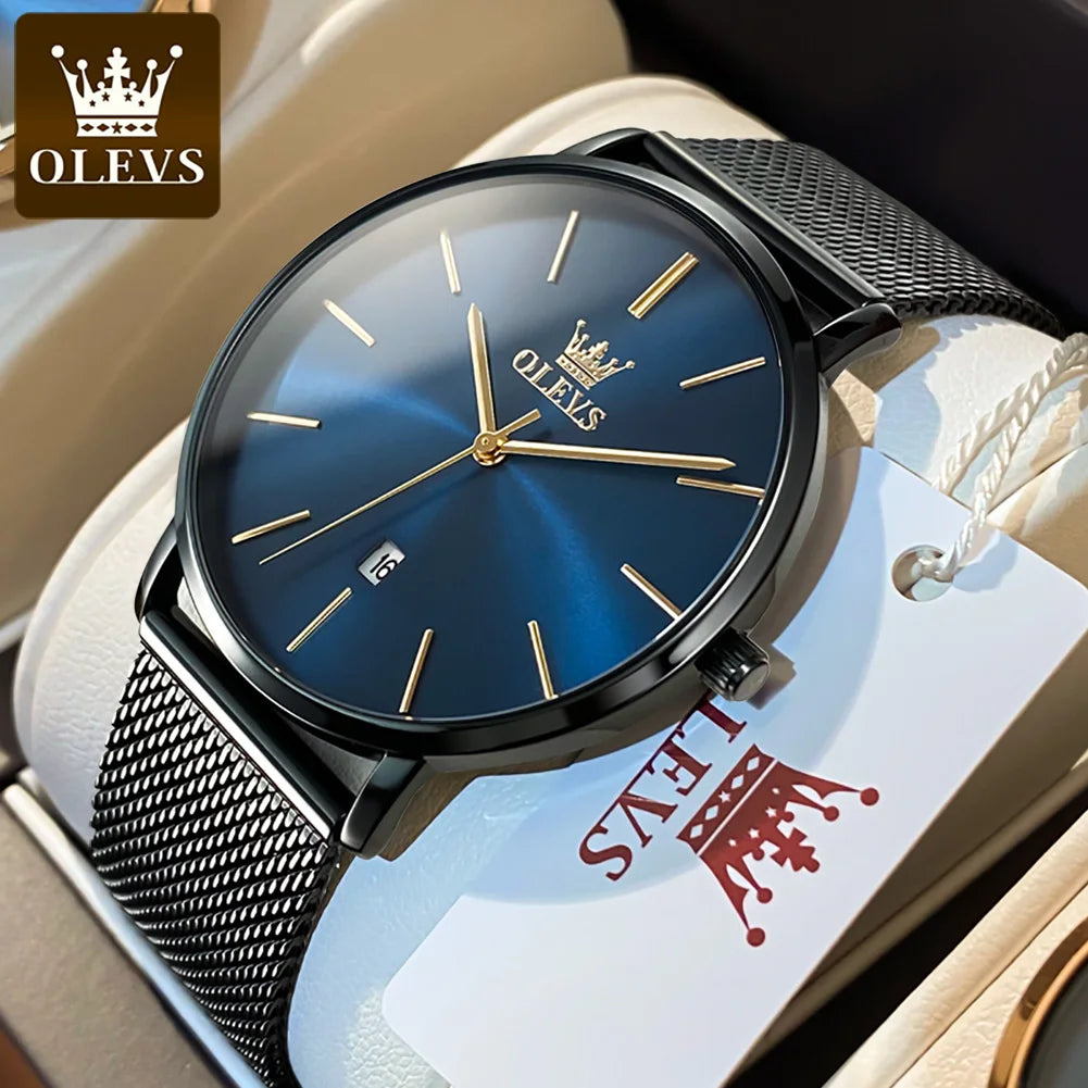 OLEVS 5869 Leather Strap - OLEVS