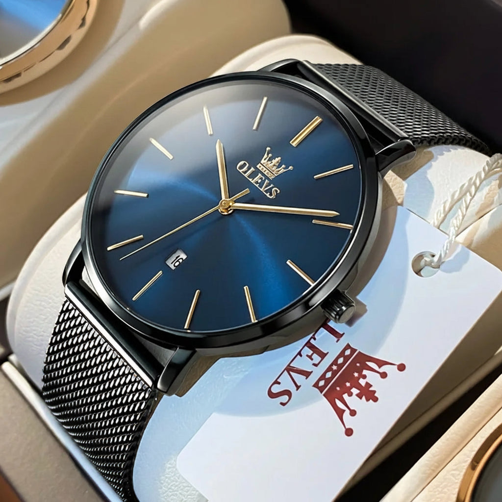 OLEVS 5869 Leather Strap - OLEVS
