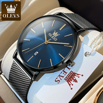 OLEVS 5869 Leather Strap - OLEVS