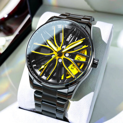 OLEVS 9937Wheel Sport Car Rim Man Watch High Quartz Watch - OLEVS