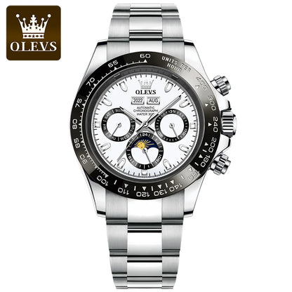 OLEVS 6654 Luxury Moon Phase Mechanical Watch - OLEVS