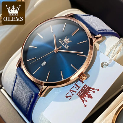 OLEVS 5869 Leather Strap - OLEVS