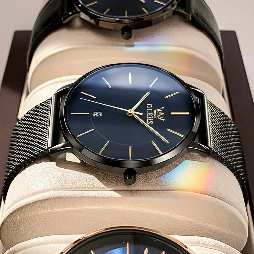 OLEVS 5869 Leather Strap - OLEVS