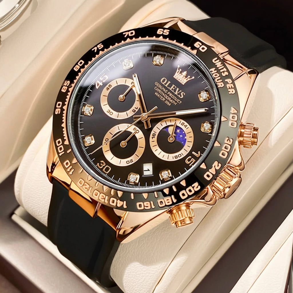 OLEVS 2875 Silicone Sports Luminous +Quartz Watch - OLEVS