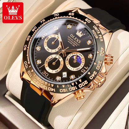 OLEVS 2875 Silicone Sports Luminous +Quartz Watch - OLEVS