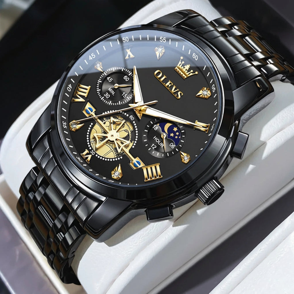 OLEVS 2856 Fitwheel, Chronograph Stainless Steel Watch - OLEVS