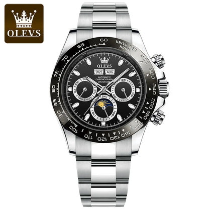 OLEVS 6654 Luxury Moon Phase Mechanical Watch - OLEVS