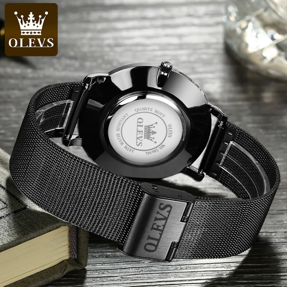 OLEVS 5869 Leather Strap - OLEVS