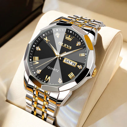 OLEVS 9931 Rhombus Mirror Men's Quartz Watch - OLEVS
