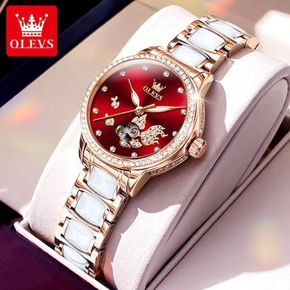 OLEVS 7001 Luxury Mechanical Ladies Watch - OLEVS