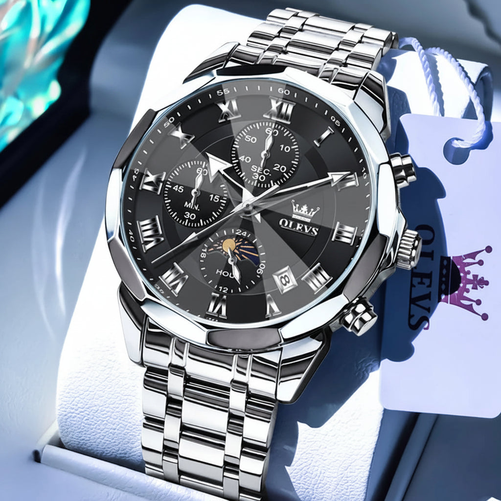 OLEVS 3675 Chronograph Rhombus Mirror - OLEVS
