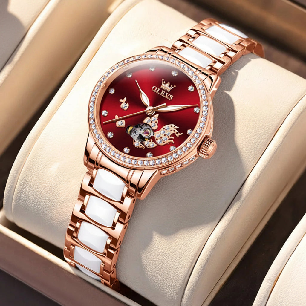 OLEVS 7001 Luxury Mechanical Ladies Watch - OLEVS