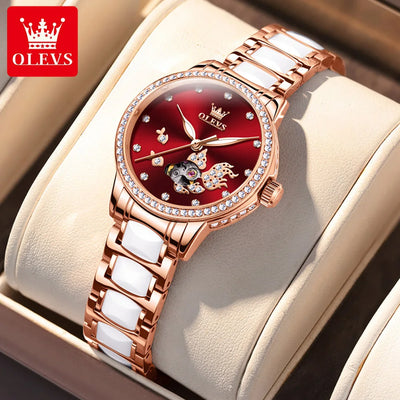 OLEVS 7001 Luxury Mechanical Ladies Watch - OLEVS