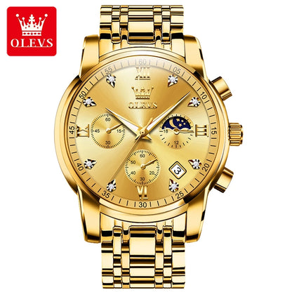 OLEVS 2858 Chronograph, Moonphase Watch - OLEVS