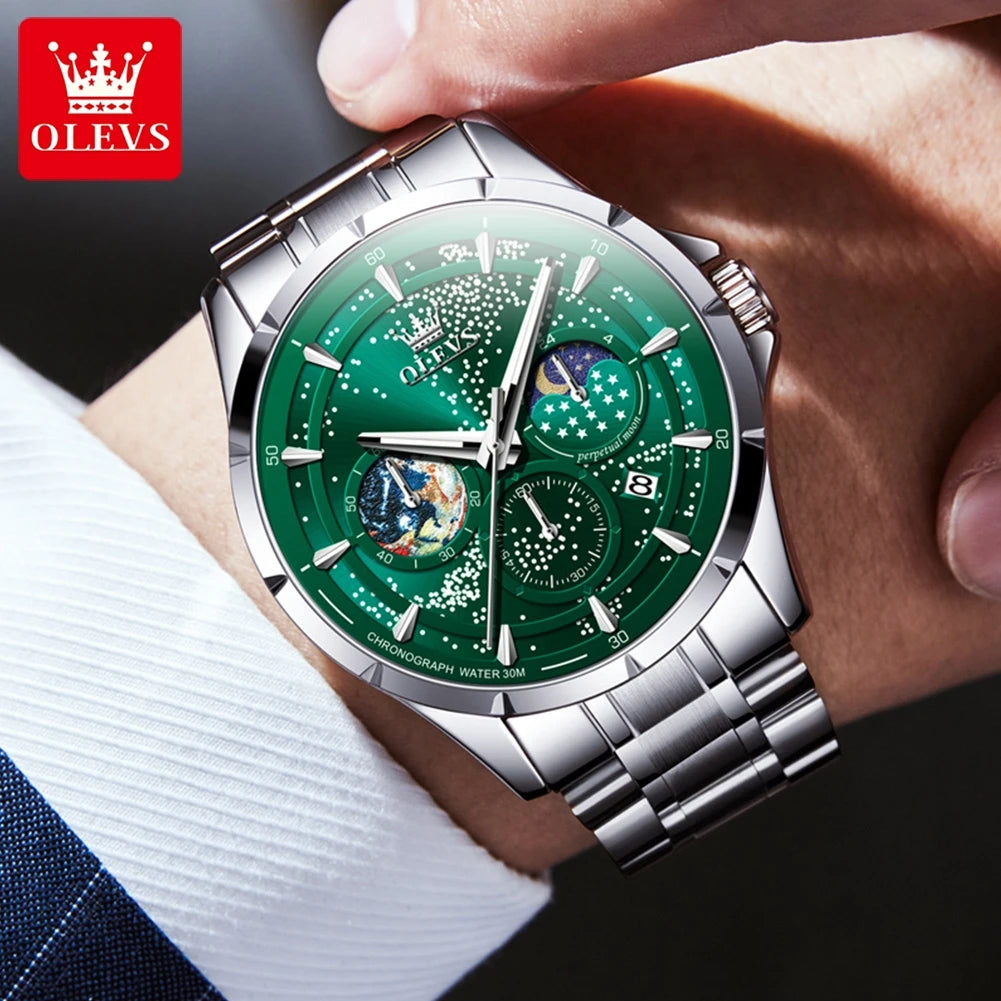 OELVS 5538 Chronograph Starry Sky - OLEVS