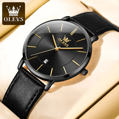 OLEVS 5869 Leather Strap - OLEVS