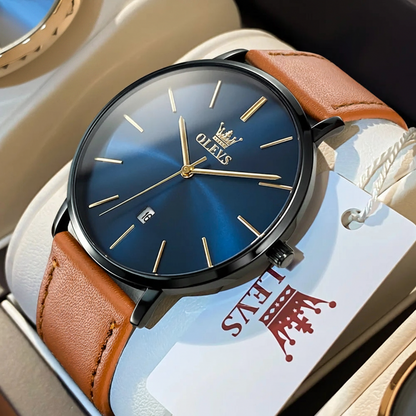 OLEVS 5869 Leather Strap OLEVS