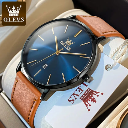 OLEVS 5869 Leather Strap - OLEVS