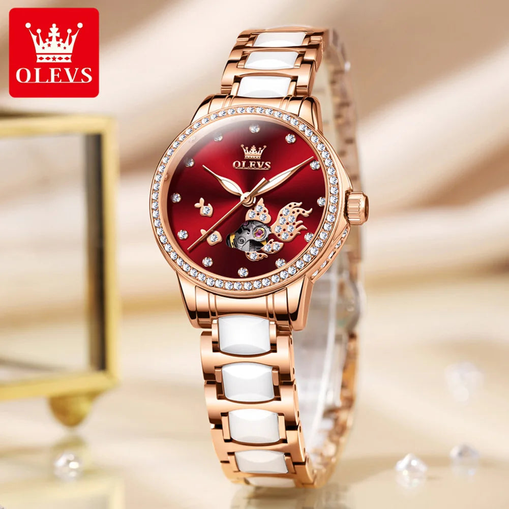 OLEVS 7001 Luxury Mechanical Ladies Watch - OLEVS