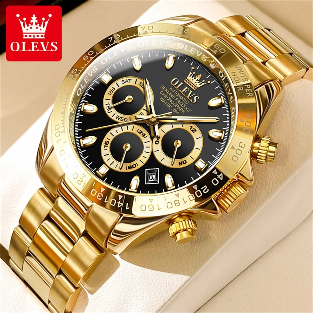 OLEVS 6638 Men's Automatic Mechanical Stainless Steel Watch OLEVS