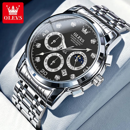 OLEVS 2889 Moon Phase Chronograph Luxury Watch - OLEVS