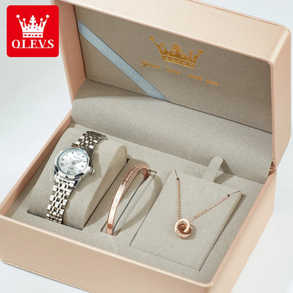 OLEVS 9931 Luxury Diamond Quartz Watch For Women - OLEVS