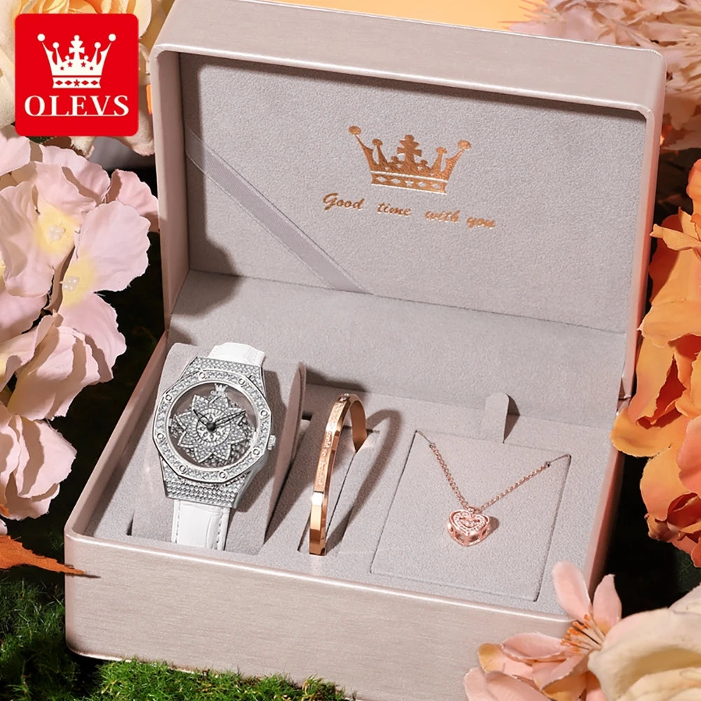 OLEVS 9996 Butterfly Luxury Quartz Watch For Women - OLEVS