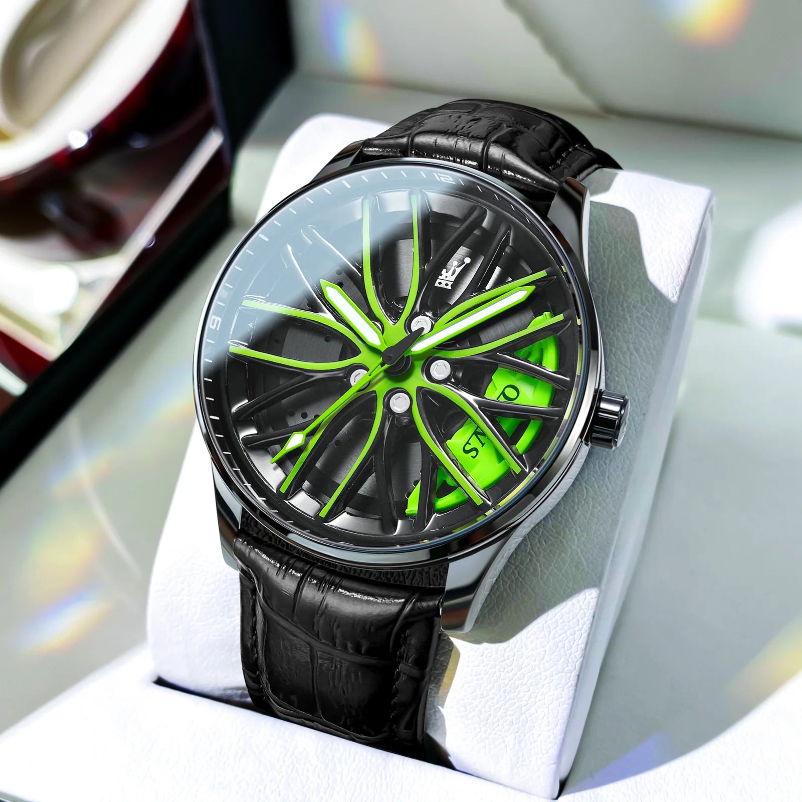 OLEVS 9937Wheel Sport Car Rim Man Watch High Quartz Watch - OLEVS
