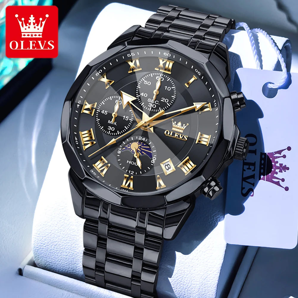 OLEVS 3675 Chronograph Rhombus Mirror - OLEVS
