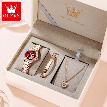 OLEVS 7001 Luxury Mechanical Ladies Watch - OLEVS