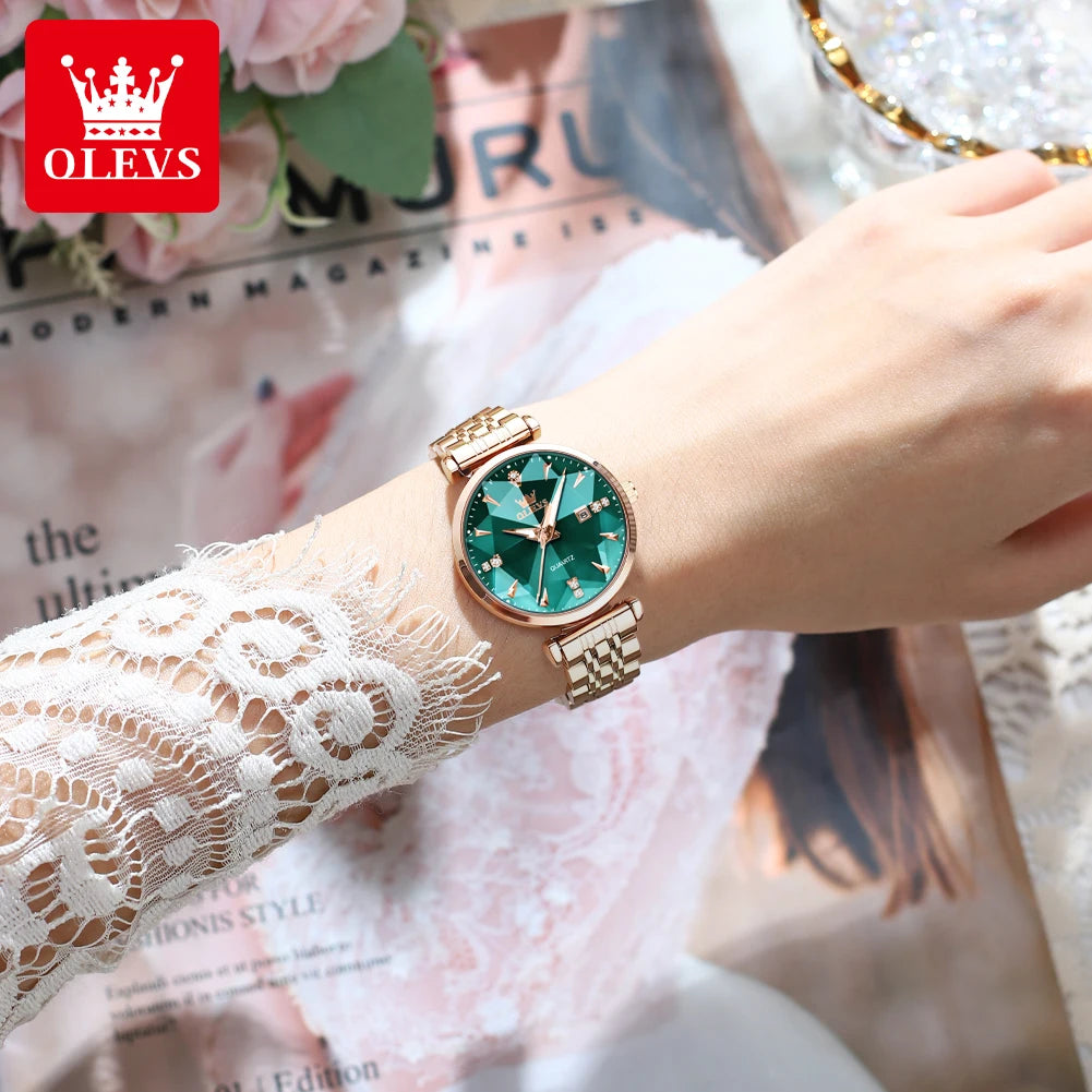 OLEVS 5536 Diamond Quartz Women's Watch - OLEVS