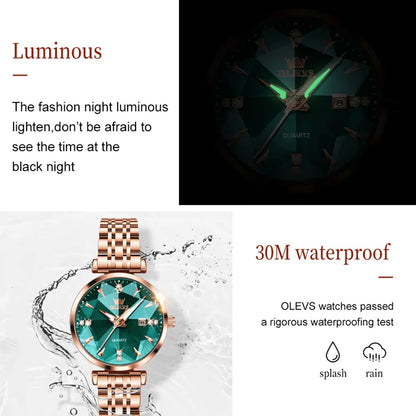 OLEVS 5536 Diamond Quartz Women's Watch - OLEVS