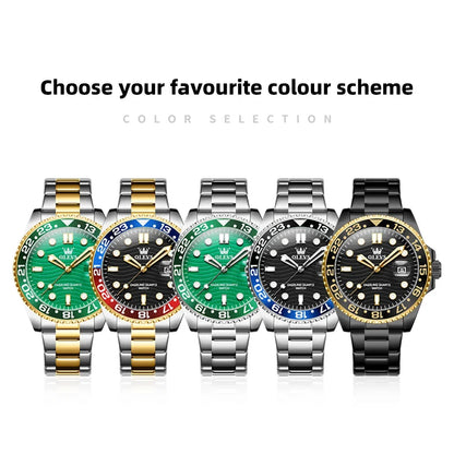 OLEVS 3610 Luxury Diving Series Colorful Bezel Fashion Original Quartz Watch - OLEVS