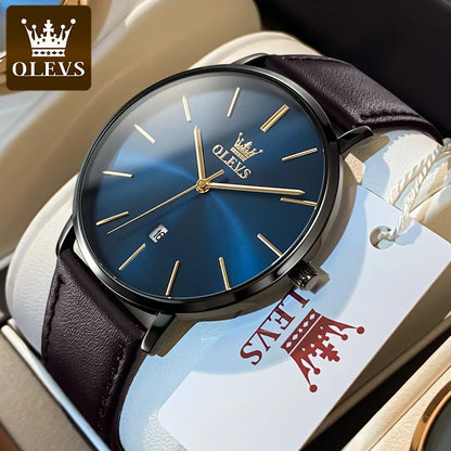OLEVS 5869 Leather Strap - OLEVS