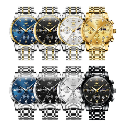 OLEVS 2858 Chronograph, Moonphase Watch - OLEVS