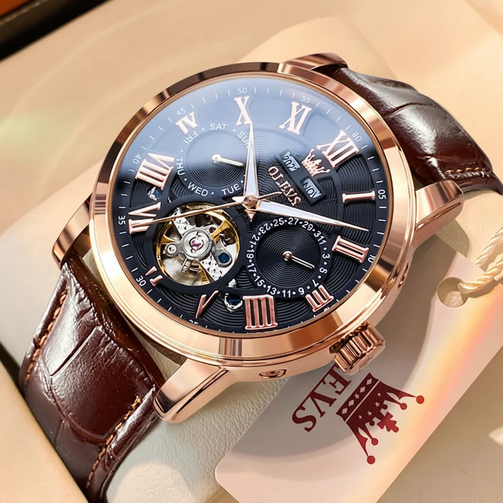 OLEVS 6668 Moon Phase Quartz Watch