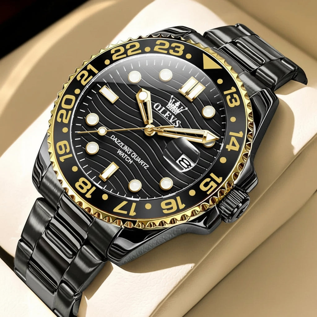 OLEVS 3610 Luxury Diving Series Colorful Bezel Fashion Original Quartz Watch - OLEVS