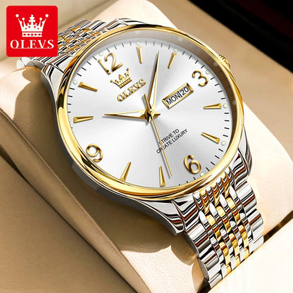 OLEVS 2928 Original Men's Watches Fashion Simple Auto Date Digital Dial Elegant Man Wristwatch Luxury Brand Quartz Watch for Men OLEVS Official Watch Store