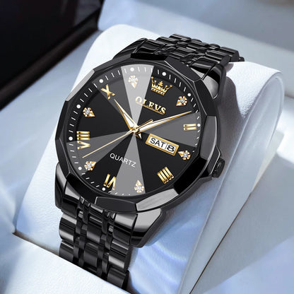 OLEVS 9931 Rhombus Mirror Men's Quartz Watch - OLEVS