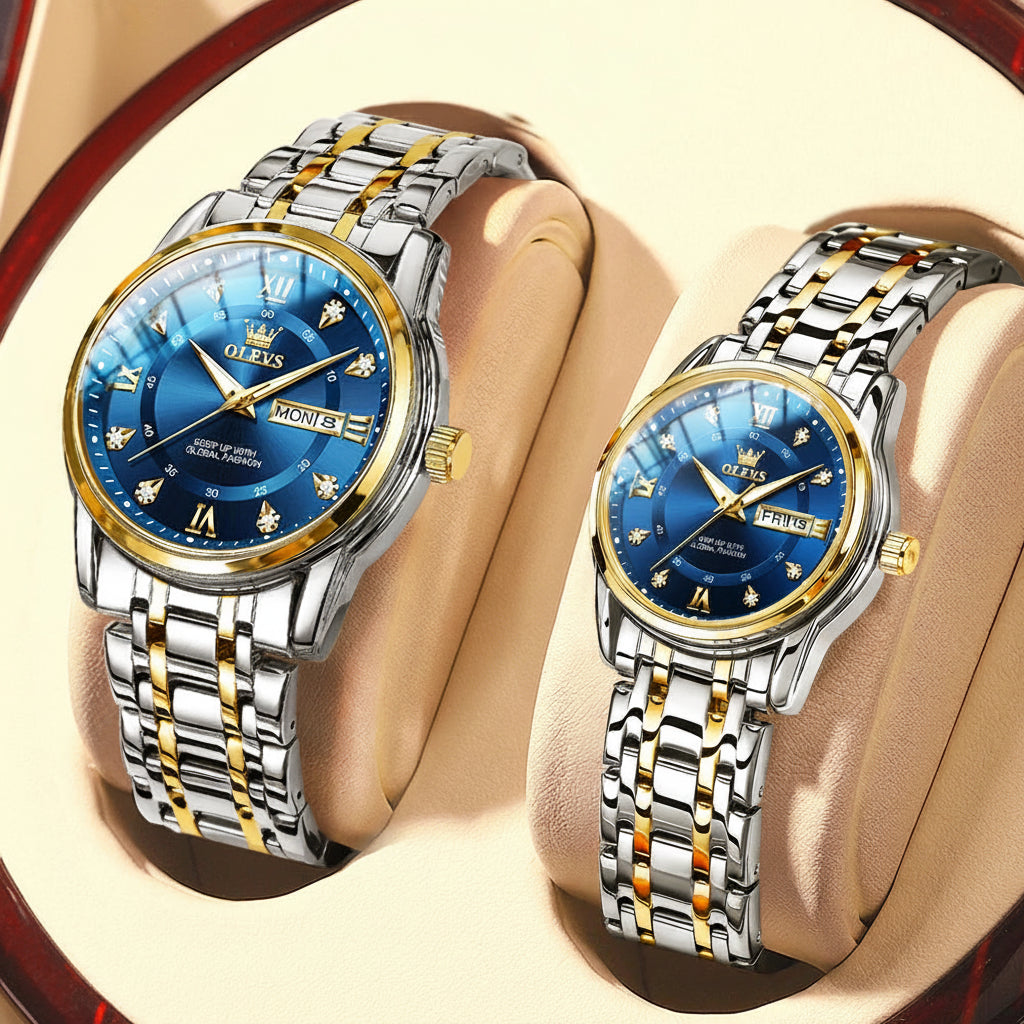 OLEVS 5513 Couple Watch Stainless Steel - OLEVS