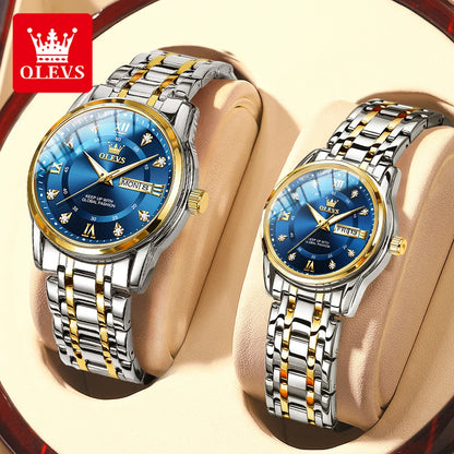 OLEVS 5513 Couple Watch Stainless Steel - OLEVS