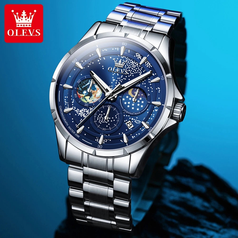 OELVS 5538 Chronograph Starry Sky - OLEVS