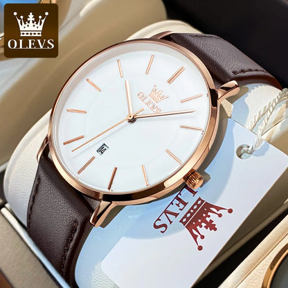 OLEVS 5869 Leather Strap - OLEVS