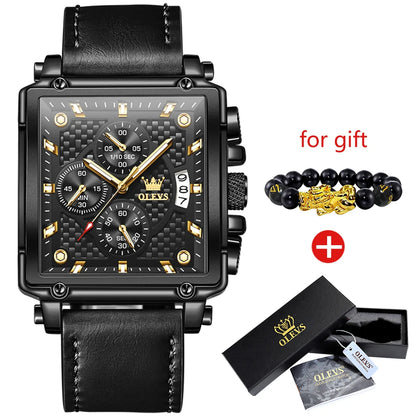 OLEVS Square Mens Quartz Watch