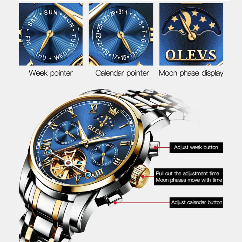 OLEVS 6617 Original Automatic Mechanical Watch - OLEVS