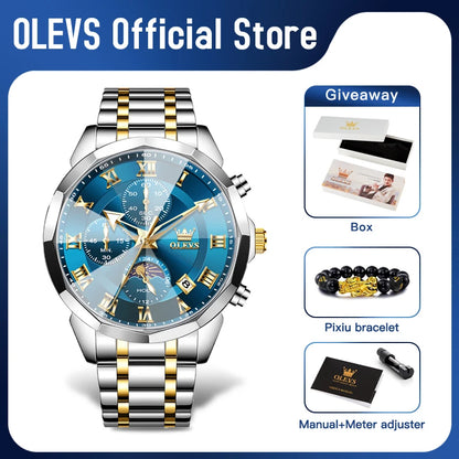 OLEVS 3675 Chronograph Rhombus Mirror - OLEVS