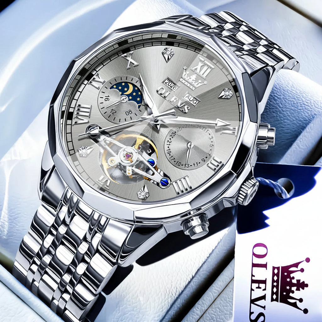 OLEVS 6620 Moon Phase Automatic Watch