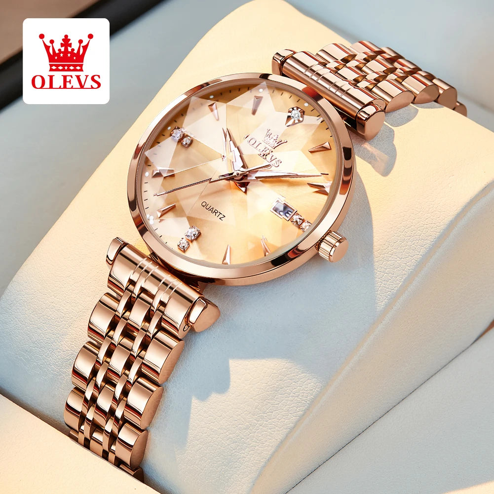 OLEVS 5536 Diamond Quartz Women's Watch - OLEVS