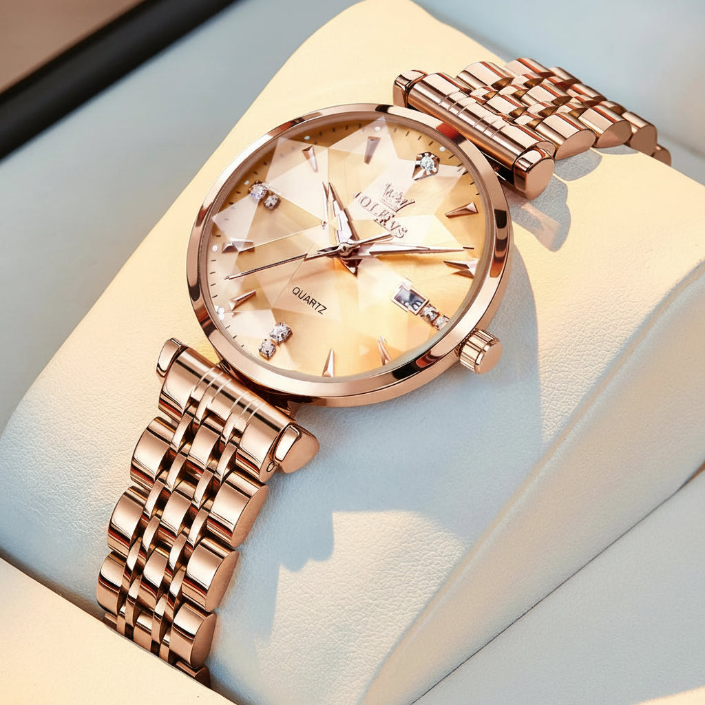 OLEVS 5536 Diamond Quartz Women's Watch - OLEVS