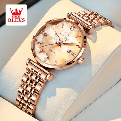 OLEVS 5536 Diamond Quartz Women's Watch - OLEVS